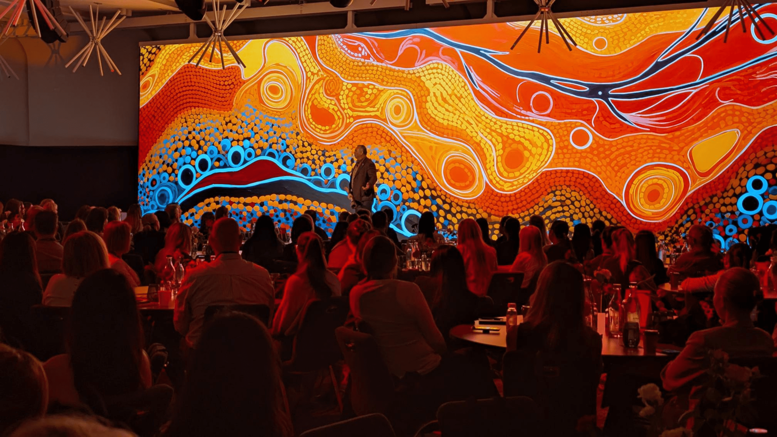 Led screen display at recent Bax AV event