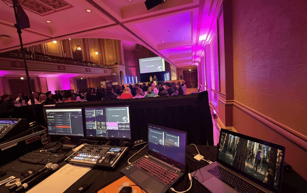 Bax AV set up at an event